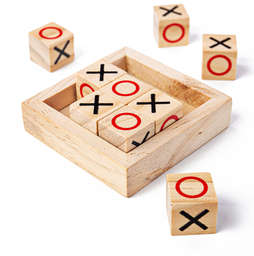 BigJigs jeu de morpion en bois de voyage mini