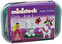 Ministeck mosaïque filles 4-en-1 kit créatif - 510 pièces - jouet