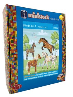 Ministeck mosaïque chevaux boîte XL - 1500 pièces jouet créatif