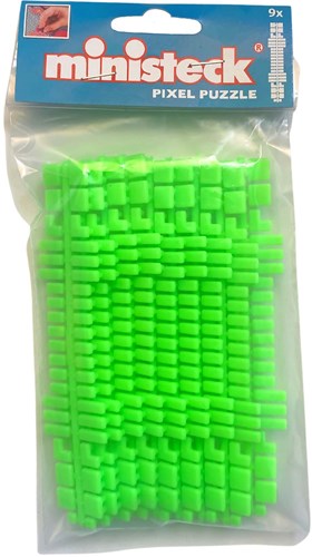 Ministeck Rayures de couleur vert fluo 9 bandes - Jouet créatif polybag