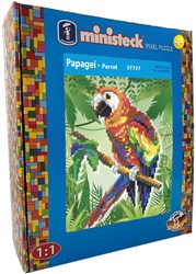 Ministeck mosaïque perroquet XL box - 1300 pièces - set de jouets créatif
