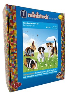 Ministeck mosaïque Pet Babies XL Box - 1800 pièces - jouet créatif