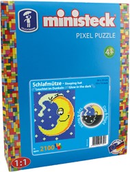 Ministeck Pixel Puzzle Glow in the Dark Bonnet de nuit XL - 2100 pièces