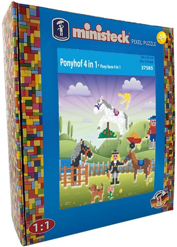 Ministeck mosaïque ferme de poneys XL boîte 1000 pièces jouet créatif