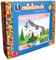 Ministeck set de mosaïque créative Ponyfarm 3 - 300 pièces - jouet coloré