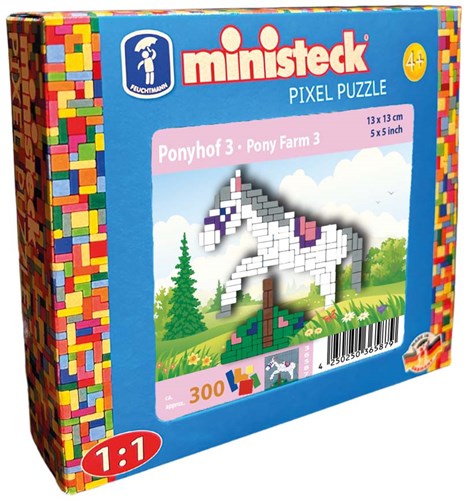 Ministeck set de mosaïque créative Ponyfarm 3 - 300 pièces - jouet coloré