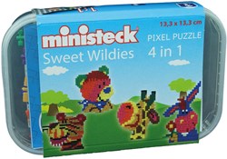 Ministeck mosaïque animaux sauvages 4-en-1 boîte plastique 510 pièces