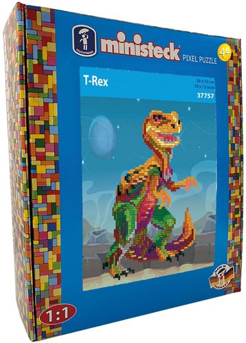 Ministeck mosaïque T-Rex XL Box - 1200 pièces - jouet créatif