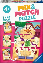 Ravensburger puzzle pour enfants Mix & Match My Farm Friends - 3 x 24 pièces