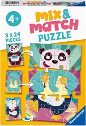 Puzzel 3x24 stukjes Rockende Dieren