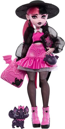 Mattel poupée Monster High Draculaura avec accessoires et chat chauve-souris-3