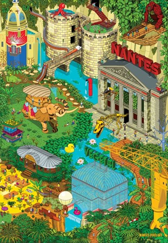 Grafika Nantes - Grün 2 - 1000 Teile