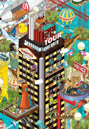 Grafika Nantes - Der Turm - 1000 Teile