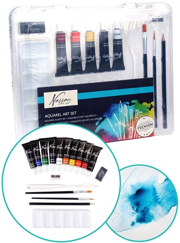Nassau set de peinture aquarelle 18 pièces jouet créatif