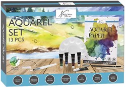 Nassau set de peinture aquarelle - peinture - kit de démarrage 13 pièces aquarelle