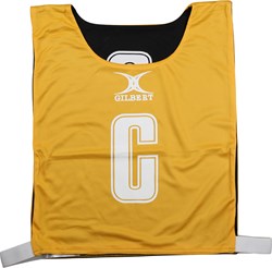 Gilbert Netball chasubles netball réversibles - Large - ambre noir polyester