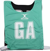 Gilbert chasubles de netball réversibles - Large - vert noir polyester