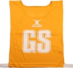 Gilbert chasubles de netball - Small - Ambre - accessoire sport netball