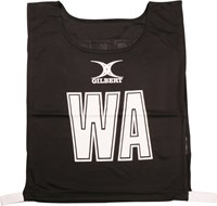 Gilbert chasubles de netball - Large - noir - polyester respirant