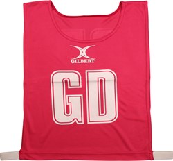 Gilbert chasubles de netball - grande taille - rose - accessoire sportif