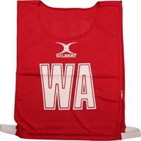 Gilbert tabliers de netball - Large - rouge - accessoire sportif respirant