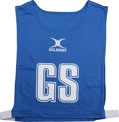 Gilbert chasubles de netball - Large - bleu - polyester respirant