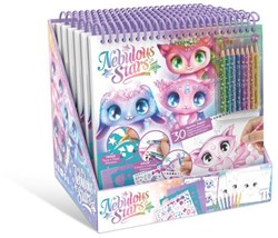 Nebulous Stars carnet de croquis créatif animaux avec stickers et pochoirs