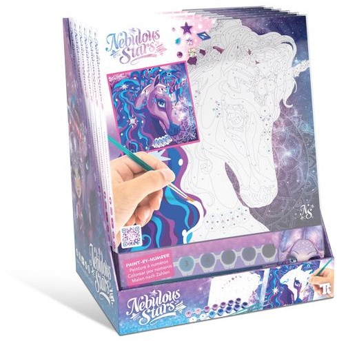 Nebulous Stars peinture par numéros chevaux toile avec cadre