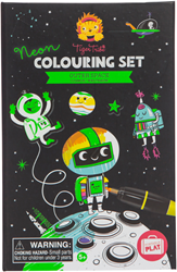Tiger Tribe kit de coloriage néon espace - jouet créatif pour enfants