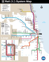 New York Puzzle Company puzzle Chicago Transit Map Mini - 100 pièces