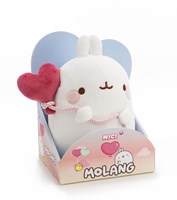Nici peluche MOLANG avec ballon cœur 16cm coffret cadeau