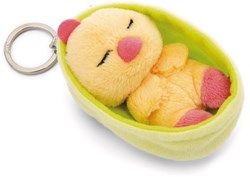 Nici porte-clés poussin 8cm panier vert clair - jouet décoratif