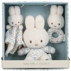 Nijntje coffret cadeau Lucky Leaves - coffret bébé avec peluche et hochet