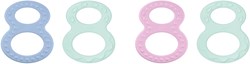 Nuk anneau de dentition bébé - anneaux de dentition souples et durs 2 pcs multicolore