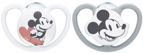 Nuk Space Disney sucettes silicone 2 pièces 0-6 mois Mickey