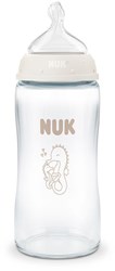 Nuk biberon verre 240ml anti-colique 3M+ hippocampe contrôle température