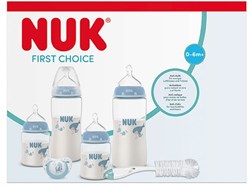 Nuk set biberons anti-colique 0-6 mois sans BPA motif baleine