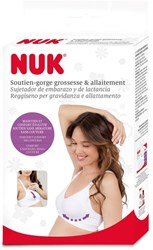 Nuk soutien-gorge d'allaitement blanc taille L - lingerie de maternité confortable