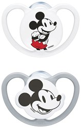 Nuk sucette bébé silicone Mickey 0-6 mois - lot de 2 pièces