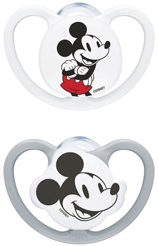 Nuk sucette bébé silicone 6-18 mois Mickey design aéré