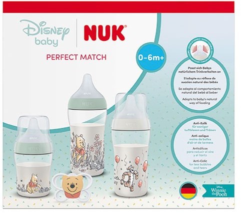 Nuk set biberon et sucette Disney Winnie The Pooh 0-6M+ anti-colique-2