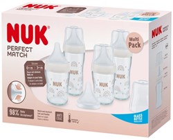 Nuk set de biberons en verre - anti-colique - 4 pièces - Rainbow - sans BPA