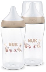 Nuk - Perfect Match - Twin Set Bottle - PP - 3M+ M - Monkey (was NU-10225309)