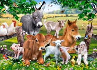 Castorland puzzle animaux de la ferme - 100 pièces carton