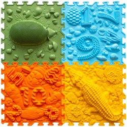 Ortoto Tapis de puzzle de massage sensoriel Herbe boîte 8 pièces