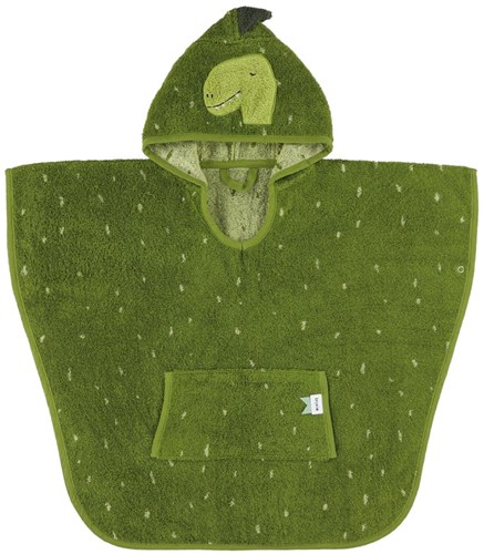 Trixie poncho enfant Mr. Dino - cape de bain coton doux vert
