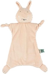 Trixie doudou bébé Mrs. Rabbit - attache-tétine rose doux