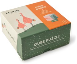Trixie puzzle cubes animaux - carton FSC - Jouet coloré pour enfants