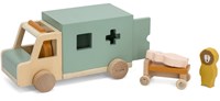Trixie jouet en bois - voiture ambulance pour enfants - certifié FSC
