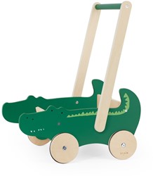 Trixie Chariot à pousser en bois - Mr. Crocodile